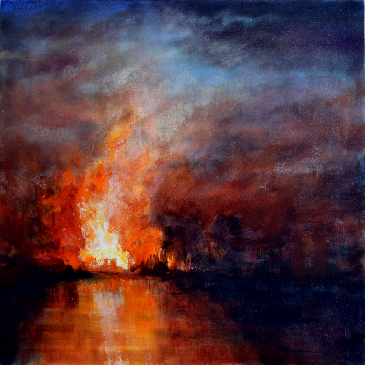 Jon Paul Wilson Painting Fire Stack 3
